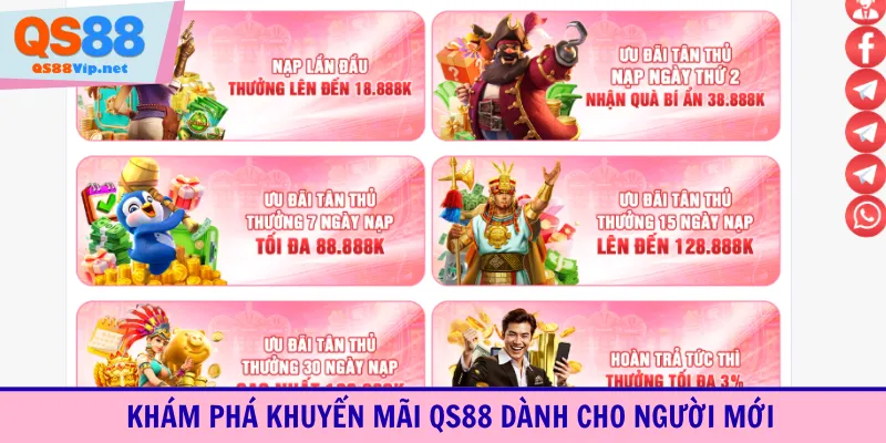 Khám phá khuyến mãi QS88 dành cho người mới