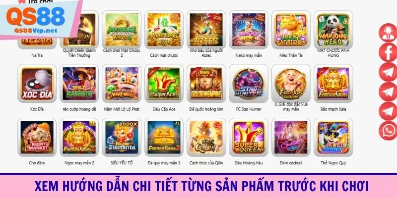 Xem hướng dẫn chi tiết từng sản phẩm trước khi chơi